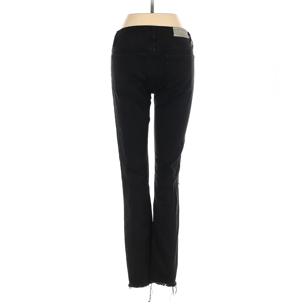 IRO Ajuste Distressed Skinny Cropped Jeans Black Women’s,Size 25 - Picture 2 of 16